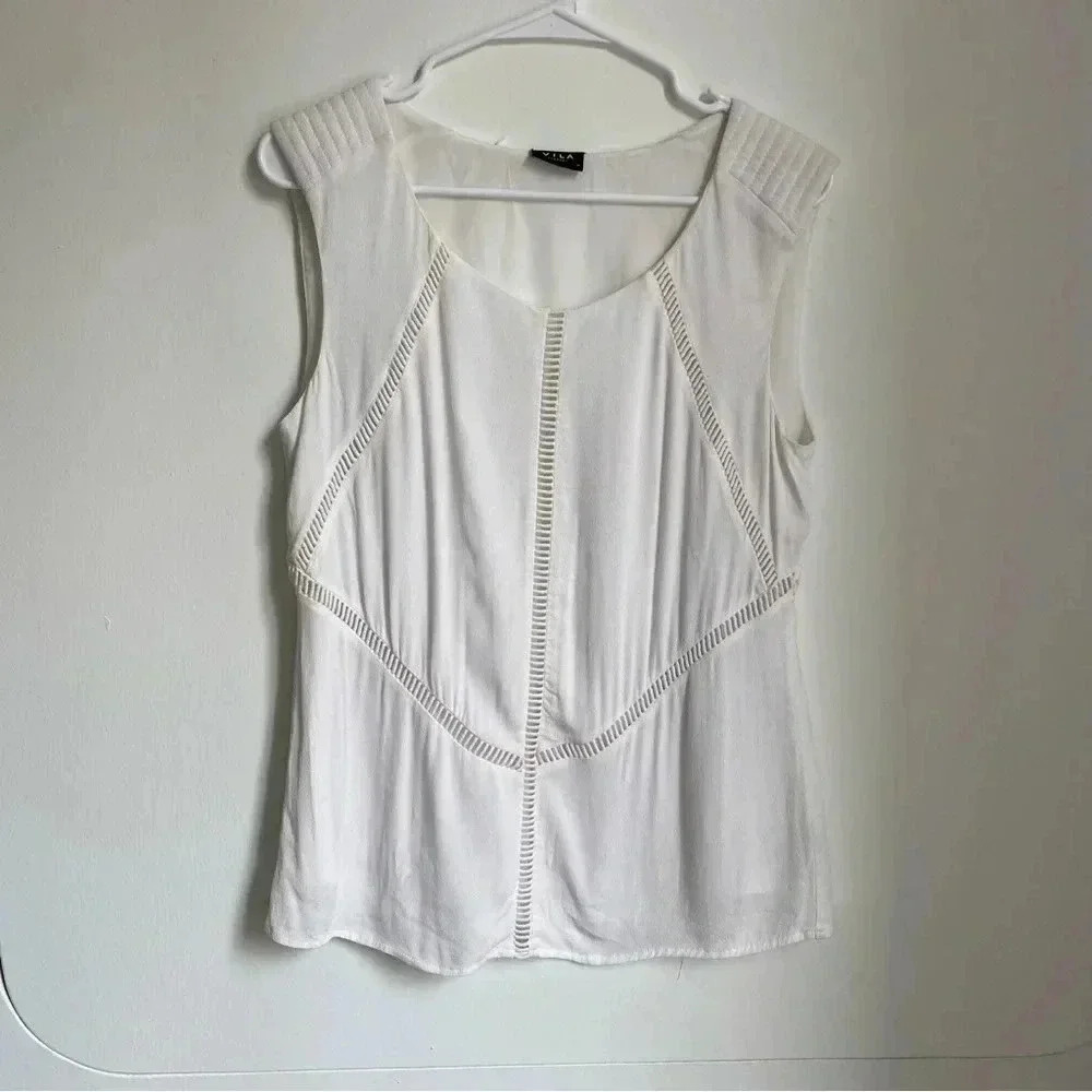 VILA White Sleeveless top
